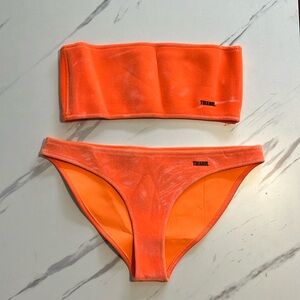 Triangl Orange Velvet Swimsuit
